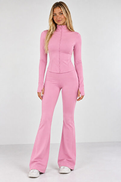 SEFUR 2-Piece Sports Tracksuit Set Flexible Lycra Slim Fit Long Sleeve