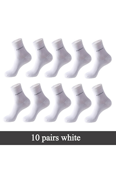 Choice US 6-11 (EUR 38-45) 10 pairs white 10 Pairs / Lot Bamboo Fiber Socks M...
