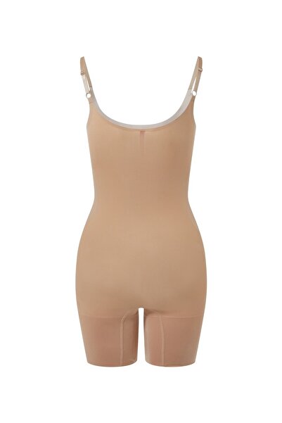 Spanx مشكل الجسم مفتوح الصدر ومتوسط ​​الساق
