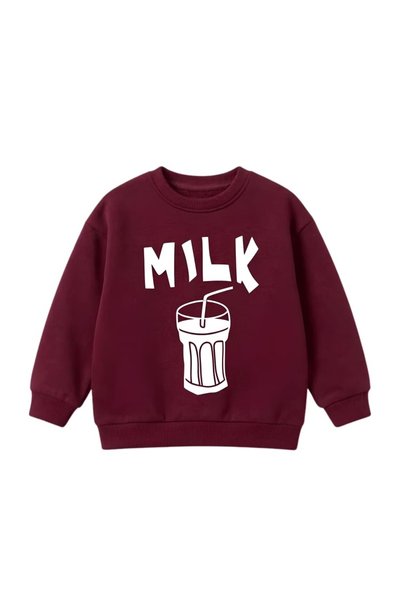 elibaby Oversize Ön Baskılı Pamuklu Sweatshirt
