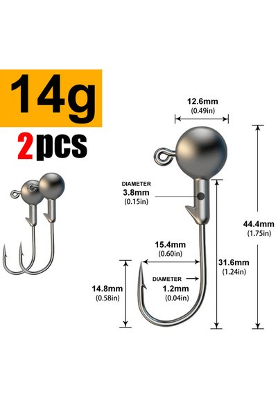 Choice 14g WODJYJ 1g 2g 3g 4g 5g 7g 8g 10g 14g 20g 28g jig head hook for fish...