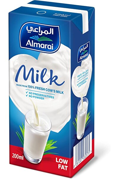 Almarai Low Fat Uht Milk With Added Vitamins 18 Pack 200 Ml