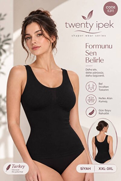 twenty ipek Women's Seamless Waist Shaping Corset Tank Top - Shaping and Firm...