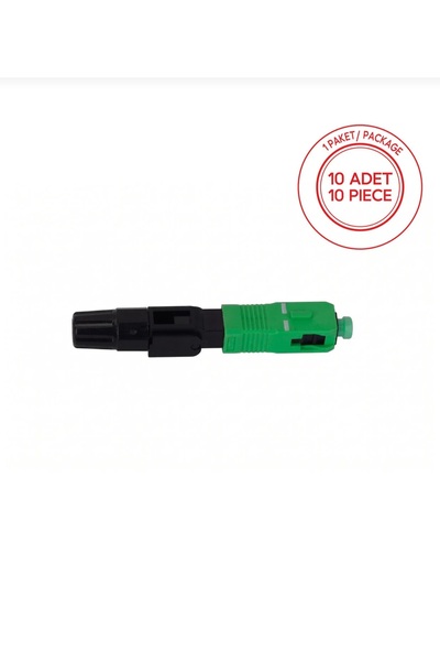 SC/APC Fiber Optik Fast Konnektör 1 Paket - 10 Adet