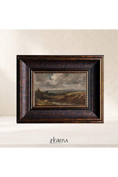 HOMERA DEKOR Vintage Ahşap Çerçeveli Dekoratif Tablo – Klasik Eskitme Tasarım...