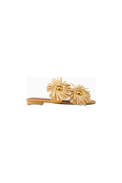 Kurt Geiger Raffia Buckle Elegant Buckled Women's Flat Sandals