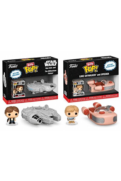 Funko Σετ 2 Συλλεκτικών Bitty Pop! Φιγούρες Star Wars, Χαν Σόλο Μίλενιουμ Φάλ...