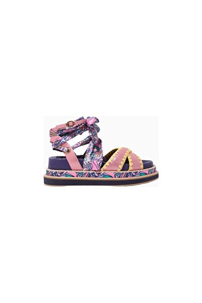 Kurt Geiger Orson Cross Scarf 100% Suede Luxury Design Plain Women's Sandals