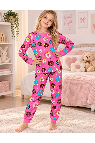 zahider Girl's 100% Cotton Long-Sleeve Crew Neck Pajama Set