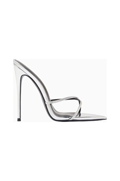 FEMME LA Donatella 120 Vegan Metallic Leather Sandals, Elegant and Sustainabl...