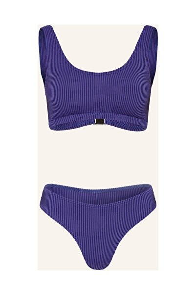 CAFE DU CYCLISTE Jasmin Striped Bustier Bikini Set