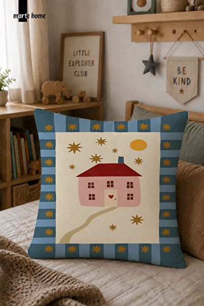 Marte Home غطاء كيرلينت للأطفال مطبوع رقميًا بألوان متعددة مقاس 43x43 سم
