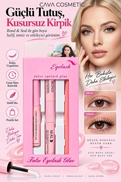 Bond And Seal Takma Kirpik Yapıştırıcı Ve Sabitleyici Seti + Çıkarıcı Remover Serum