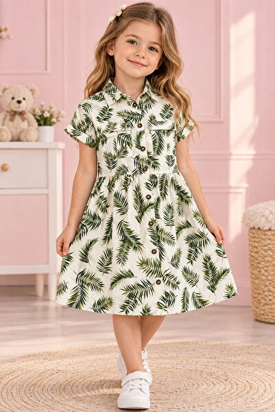 Çipil Leaf Patterned Dress