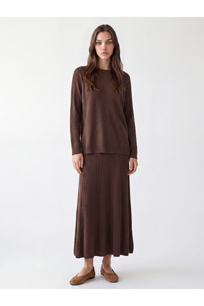 LC Waikiki I Beli Corded Hair Braid Embroidered Knitwear Skirt from Freezen S...