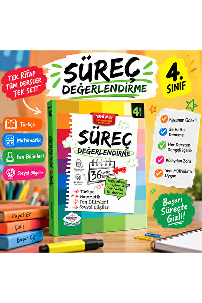 öğretmen evde 4. Sınıf Süreç Değerlendirme – 36 Haftalık Tüm Dersler Deneme v...