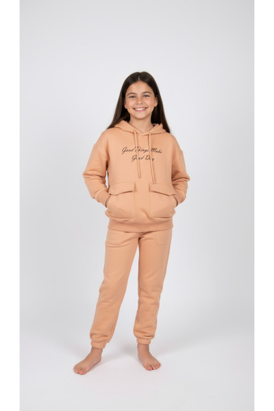 unbranded Girls' hoodie set - apricot - 8