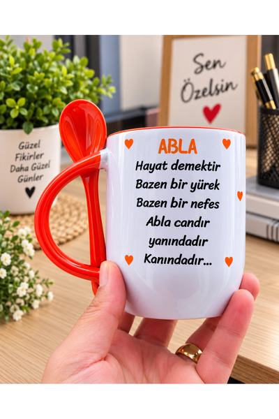 Genel Markalar PORSELEN KAŞIKLI ABLA KUPASI