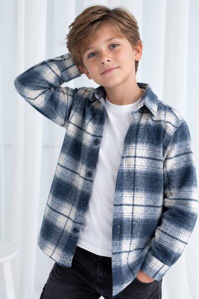 Merdia Kids Checkered Button-Front Lumberjack Shirt for Boys