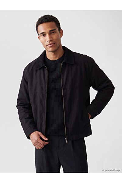 LC Waikiki Rmz Gi̇yi̇m Farkiyla Relax Fit Velvet Roba Collar Men's Jacket