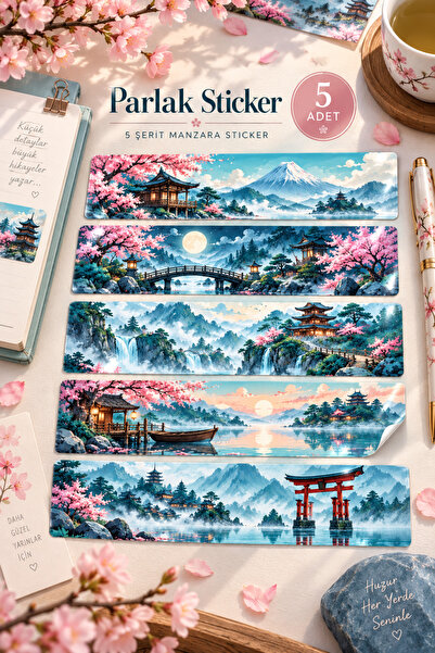 Kolbi Craft 5 komada velikih pejzažnih naljepnica za bullet journal, album, l...