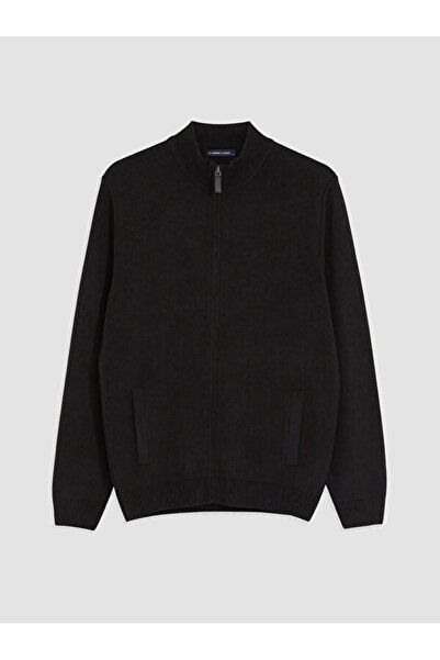 LC Waikiki Rmz Gi̇yi̇m Farkiyla Dik Roba Collar Men's Knitwear Cardigan