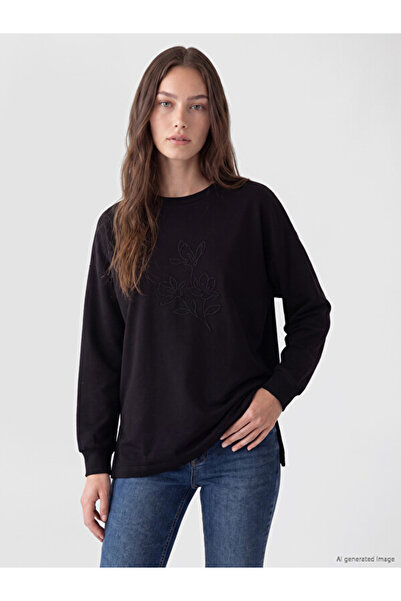 LC Waikiki I Embroidered Soft Touch Women's Sweatshirt Tunic from Freezen Store