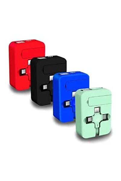 Generic 4 Pcs 3 in 1 Charging Cable, Three in one Retractable Multi Charging ...