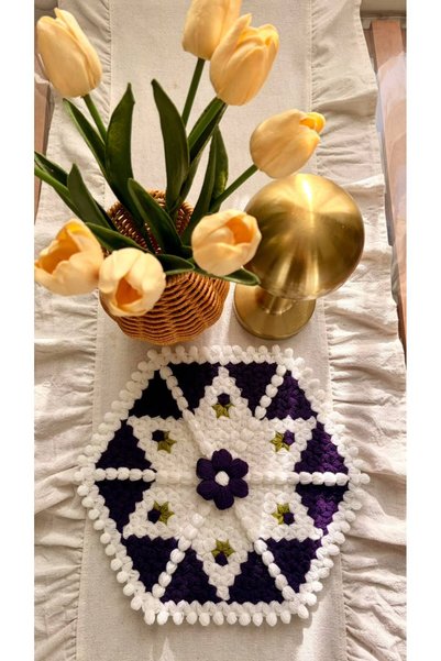 ONTİC Special Design Hand-Knitted Dowry Bath Loofah Set - Soft & Durable Knitted Bath Loofah