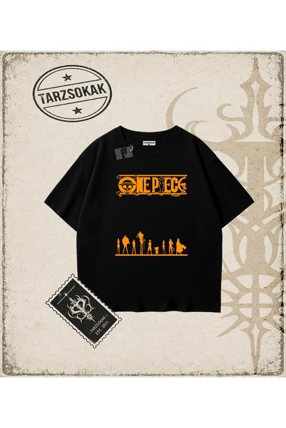 Tarzsokak One Piece Anime Characters Oversize Unisex T-Shirt White