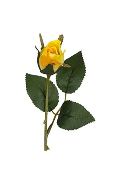 OEM Floare Artificiala Trandafir Galben 21cm