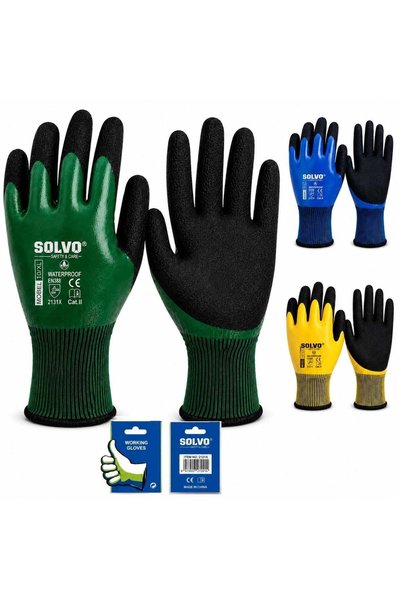 JML Latex Coated Protective Gloves 12/set, Waterproof and Non-slip, Model 10/...