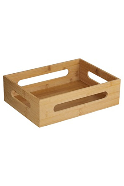 OEM Bamboo Organizer Box with Handles 30.5x22.3x9cm
