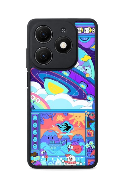 TECNO Spark 20 Compatible Orbit Patterned Camera Protected Shockproof Case