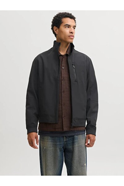 Jack & Jones سترة Jjeliam Softshell Bomber Noos للرجال باللون الأسود