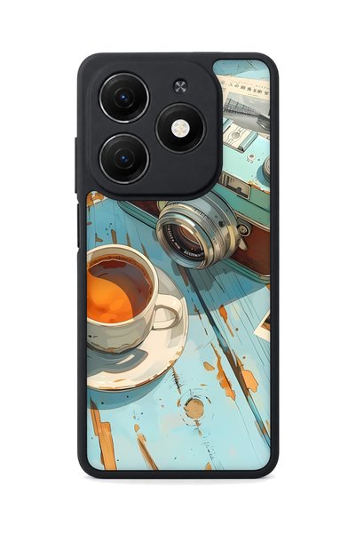 TECNO Spark 20 Compatible Camera Patterned Camera Protected Shockproof Case