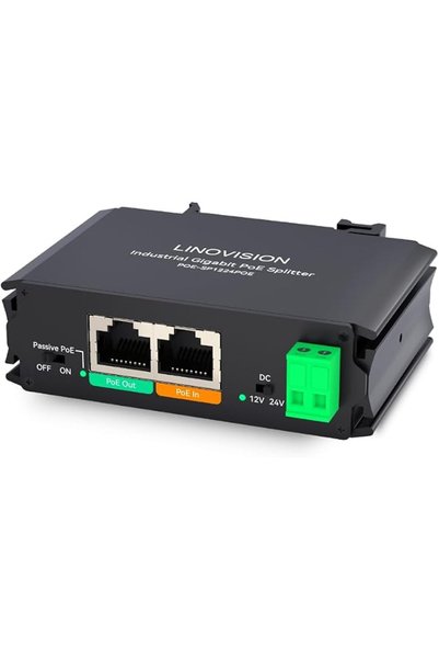 LINOVISION موزع طاقة عبر الإيثرنت (PoE) صناعي محدث لعام 2026 بقدرة 30 واط، قا...