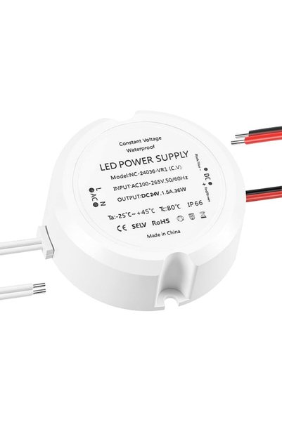 SYOSI محول طاقة LED بقوة 36 واط وتيار 1.5 أمبير، محول من 230 فولت تيار متردد ...