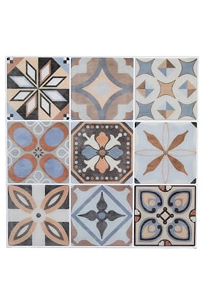 OEM Autocolant de Perete cu Model Gresie de Culori Pamantii 30x30cm