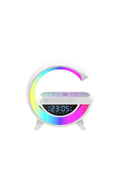 RXH Încărcător Wireless Rapid 15W 5 în 1, cu Bluetooth, Ceas, Boxă, Lampă LED...