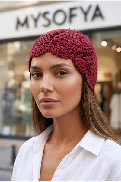 MYSOFYA BORDO AJURLU ÖRGÜ TASARIM BERE