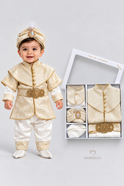 BABYDEN'S Erkek Bebek Şehzade Takımı Sünnet Kıyafeti Mevlütlük Kaftanlı Özel ...