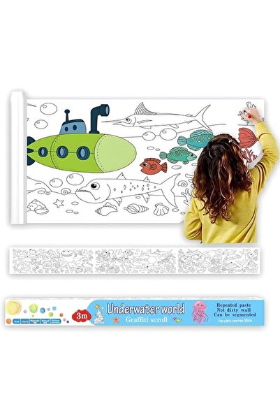 X SPRING Children's Drawing Roll, Large Coloring Paper Roll for Kids, DIY Sti...