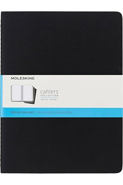 Moleskine Cahier Journal, Soft Cover, XL (7.5" x 9.5") Dotted, Black, 120 Pag...