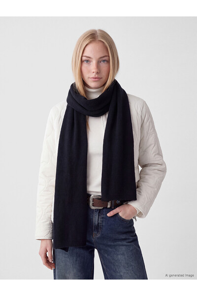 LC Waikiki Alita City Farkıyla Lcw Accessories Navy Blue Knitwear Plain Women...