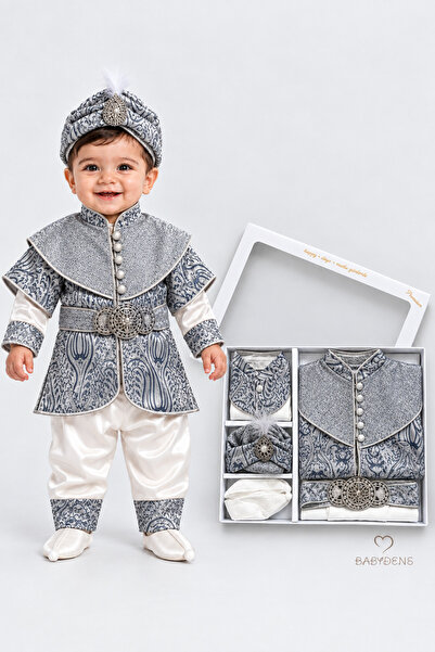 BABYDEN'S Erkek Bebek Şehzade Takımı Sünnet Kıyafeti Mevlütlük Kaftanlı Özel ...