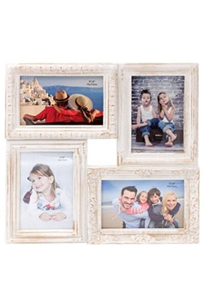 OEM Rama Foto Off White Aurie pentru 4 poze 33x33cm