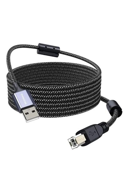 GENERAL كابل طابعة وماسح ضوئي USB من MOSWAG، كابل طابعة عالي السرعة متوافق مع...