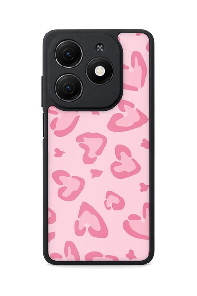 TECNO Spark 20 Compatible Heart Patterned Camera Protected Shockproof Case