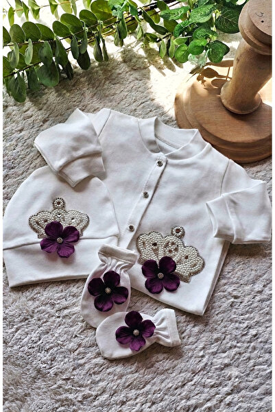 çiğdem kaya design Special Design Princess Crown with Purple Flowers for Newb...